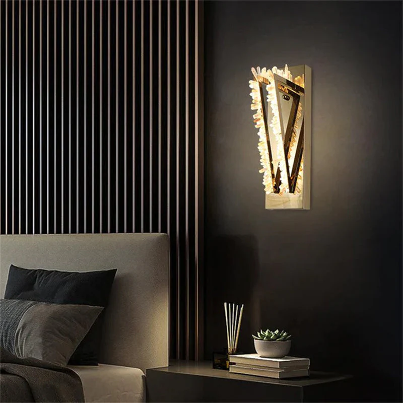 Wesley Modern Rock Crystal Wall Sconce - Image 3