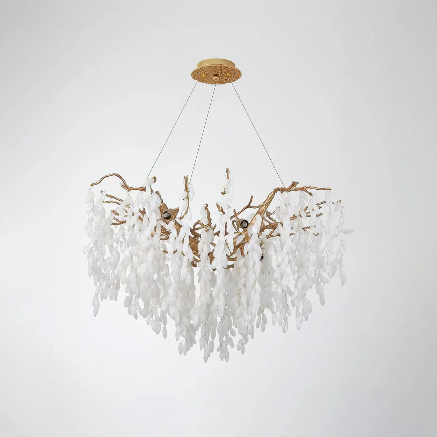 White Jade Branch Brass Chandelier - Image 17
