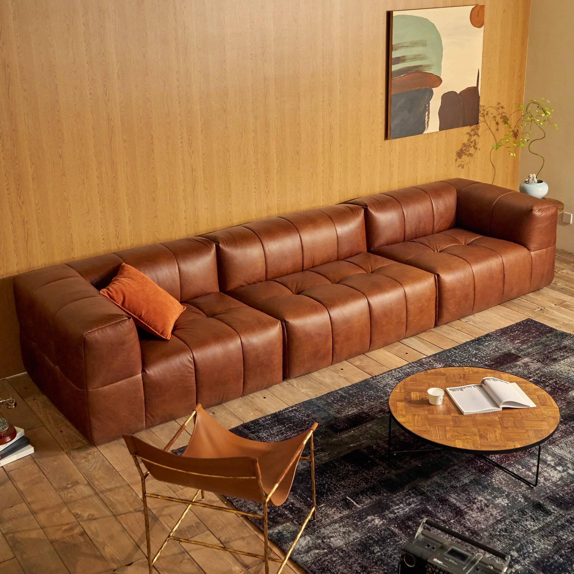 Yosemite Burnished Cognac Sofa 160"W - Image 2